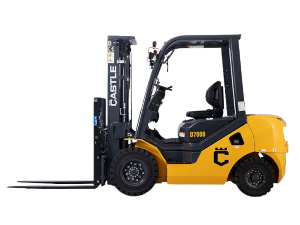 CASTLE D7000-FT DIESEL FORKLIFT (SOLID TIRE)