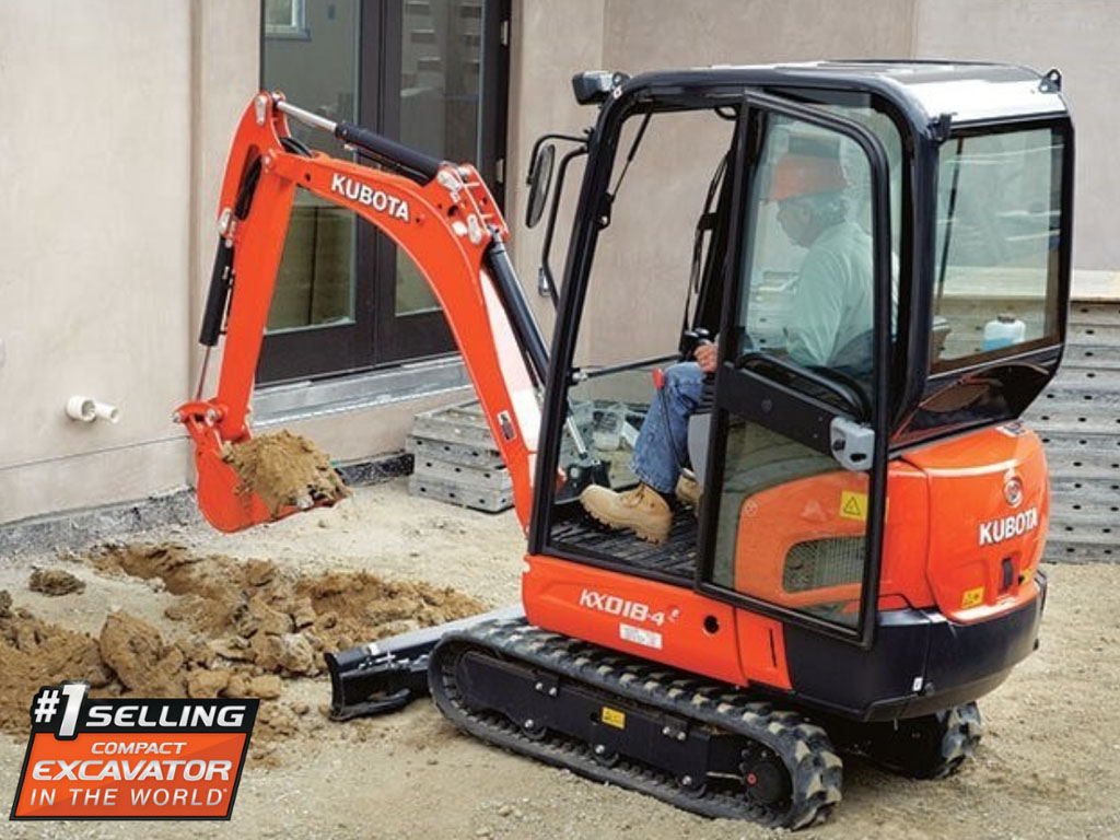 KUBOTA KX018-4 Excavator w/ 12" Bucket