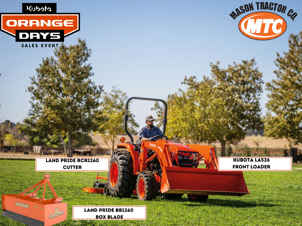 KUBOTA L3902DT PACKAGE WITH BOX BLADE AND CUTTER